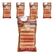 헬로도기 참좋은간식 그대로 라이스 반려동물 크리스피롤 6p, 라이스 + 치킨 혼합맛, 60g, 5개