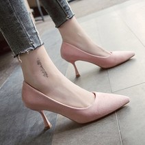 트윙키걸 스웨이드 미들 하이힐 HT7805