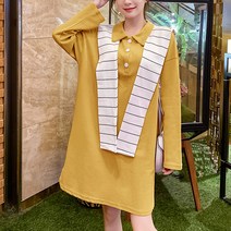 베베랜드 숄 카라 임산부 원피스