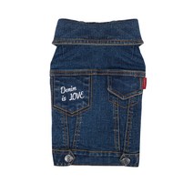 퍼피엔젤 GEOLGINETM 데님&러브 반려동물 자켓, 726 BL