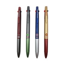 마블 Marvel 캐릭터 3색 볼펜 4종 0.7mm, 스파이더맨, 헐크, 캡틴아메리카, 아이언맨, 1세트