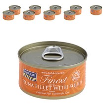 피쉬포캣 고양이 간식캔 70g, 참치 + 오징어, 10개
