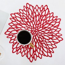 푸코 히비스커스 테이블매트 4p, 레드, 38 x 38cm