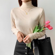 엔비룩 여성용 올데이부드러운시보리니트 폴라