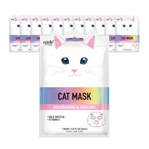 에피엘르 캐릭터 마스크팩 화이트 고양이, 1개입, 12개