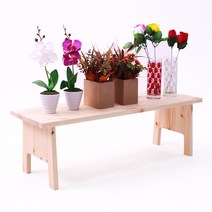 미르와나무 레드파인 원목 화분진열대 다육이선반 750 x 240 x 240 mm, 1단