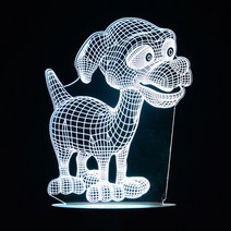 홈마인 LED 3D 무드등 E type 동물 1 시리즈, E10 강아지2