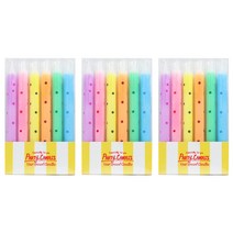 유어캔들 스트라이프 앤 도트 생일초 + 홀더 세트, 크레용, 18세트