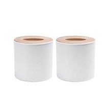 모나코올리브 두루마리용 우드휴지 케이스, 2개