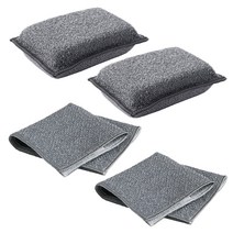 살림왕 인덕션 IH쿠커 수세미 2p + 올인원 수세미 2p 세트, 1세트