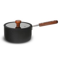 쿡앤쿡 IH 인덕션 우드핸들 냄비 편수, 18cm, 혼합색상