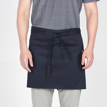 팀쿡 허리형 반 앞치마 TDA-301 110 x 41 cm, 네이비, 1개