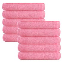 송월타월 업소용 세면타올 76g 면사, 분홍, 10개