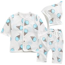 베베 아동용 아이스크림 7부 실내 상하의 모자 세트