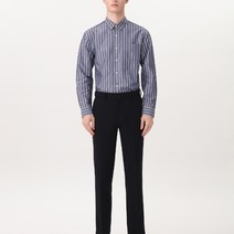 베이직하우스 남성용 쿨맥스 스트라이프 긴팔 셔츠 HUWS0153