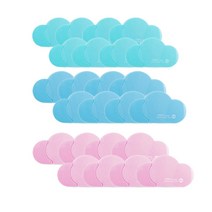 델리 구름 수정테이프 혼합형 EH20501, 핑크, 블루, 그린, 화이트, 24개