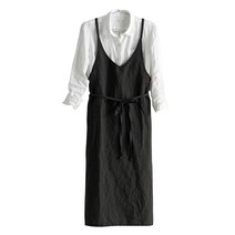 하우밍 블리스 린넨 롱앞치마, 차콜, 1개