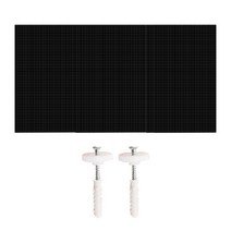 타공판닷컴 인테리어 원형 타공판 800 x 1200 mm + 타공판걸이 2p 세트, 1세트, 블랙