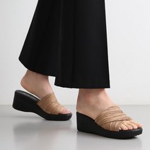 단골언니 모제르 셔링 디테일 통굽 슬리퍼