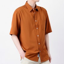 타운클로 남성용 스판 세미 오버핏 반팔 셔츠