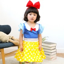 리틀래빗 여아용 옐로 공주 드레스