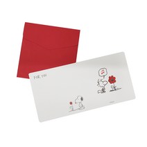 피너츠 스누피 포유 메시지 카드 2p, 혼합색상, 6세트