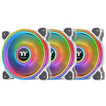 써멀테이크 링 쿼드 14 RGB White 라디에이터 팬 TT 프리미엄 CPU쿨러 3p