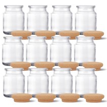 미르코리아 허브원형 코르크 유리병, 150ml, 12개