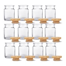 미르코리아 허브사각 나무코르크 유리병, 150ml, 12개