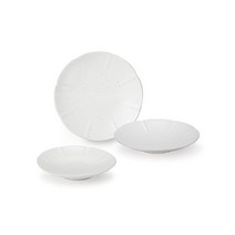 광주요 미각 색시리즈 그릇 3종 세트 백색, 1세트, 참외형접시 16cm + 19cm + 25cm