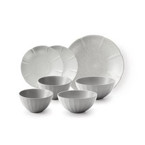 광주요 미각 색시리즈 참외형접시 세트 7p, 회색, 볼 2종 x 2p   참외형접시 16 cm x 2p   25 cm