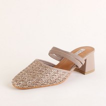 릴리 여성용 베로나 라탄 뮬 슬링백 로퍼 5cm