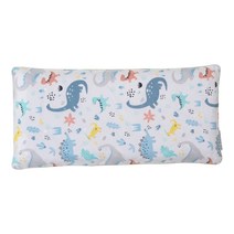 솔루나 신생아용 쿨링 인견 메밀편백 태열 베개, 블루다이노, 1개