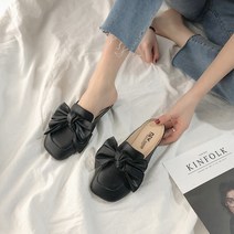 올나인 여성용 로렐라 리본매듭장식 뮬