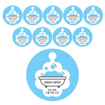 그린센스 반신욕 전용 스티커 온도계, 혼합색상, 10개