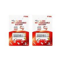 FDK 니켈수소 충전지 AA 2500mAh, 2개, 2개