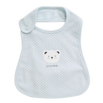 그린베베 신생아용 스몰도트 면 턱받이, 하늘, 1개