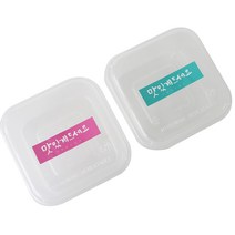 PP내열정사각용기 450 50p + 캘리맛있게드세요 스티커 2종 x 25p, 1세트