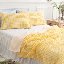 아포아룸 크로스체크 시어서커 리플 이불 + 베개커버 2p 세트