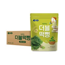 베베쿡 처음먹는 더블떡뻥, 백미 + 시금치 혼합맛, 6개