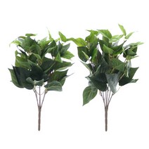 다우에프앤지 조화 스킨잎 부쉬 2p, 그린, 1개