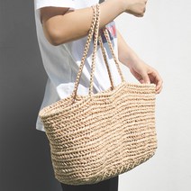 야나 라탄 코바늘 헤링본백 뜨개질 DIY패키지 L, 1세트, 7번