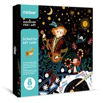 mideer 컬러링 스크래치 보드 DIY 세트, 어린왕자 블루