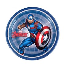 마블 어벤져스 파티접시 캡틴 아메리카 오리지널 18cm, 25개입, 1개