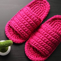 야나 데이지얀 홈슬리퍼 뜨개질 DIY패키지, 1세트, 13 체리핑크