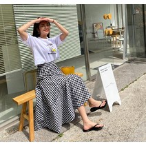 코코블랑 체크홀릭 고방롱스커트