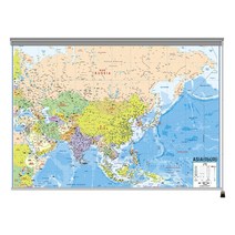 아시아지도 롤스크린