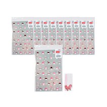 아이비스 다용도 디자인 폴리백 특대1 폴리백 60p + 클리어칩 30p + 컬러타이 30p, 투명 컵케이크(09219), 1세트