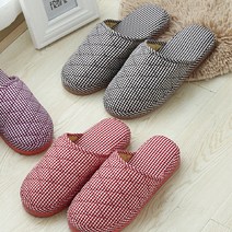 도도파트너스 층간소음 방지 체크 거실화 2종, 핑크, 네이비, 1개