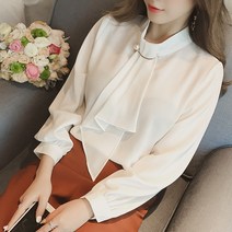 루나걸 아리 타이리본 블라우스 + 진주코사지